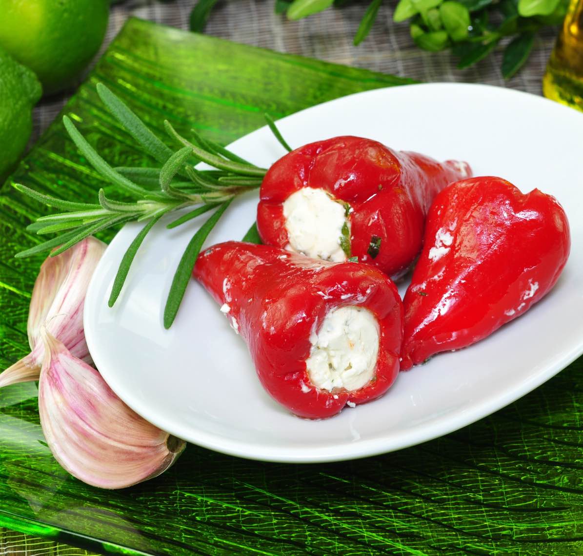 Schaf-Feta Knoblauch-Peperoni